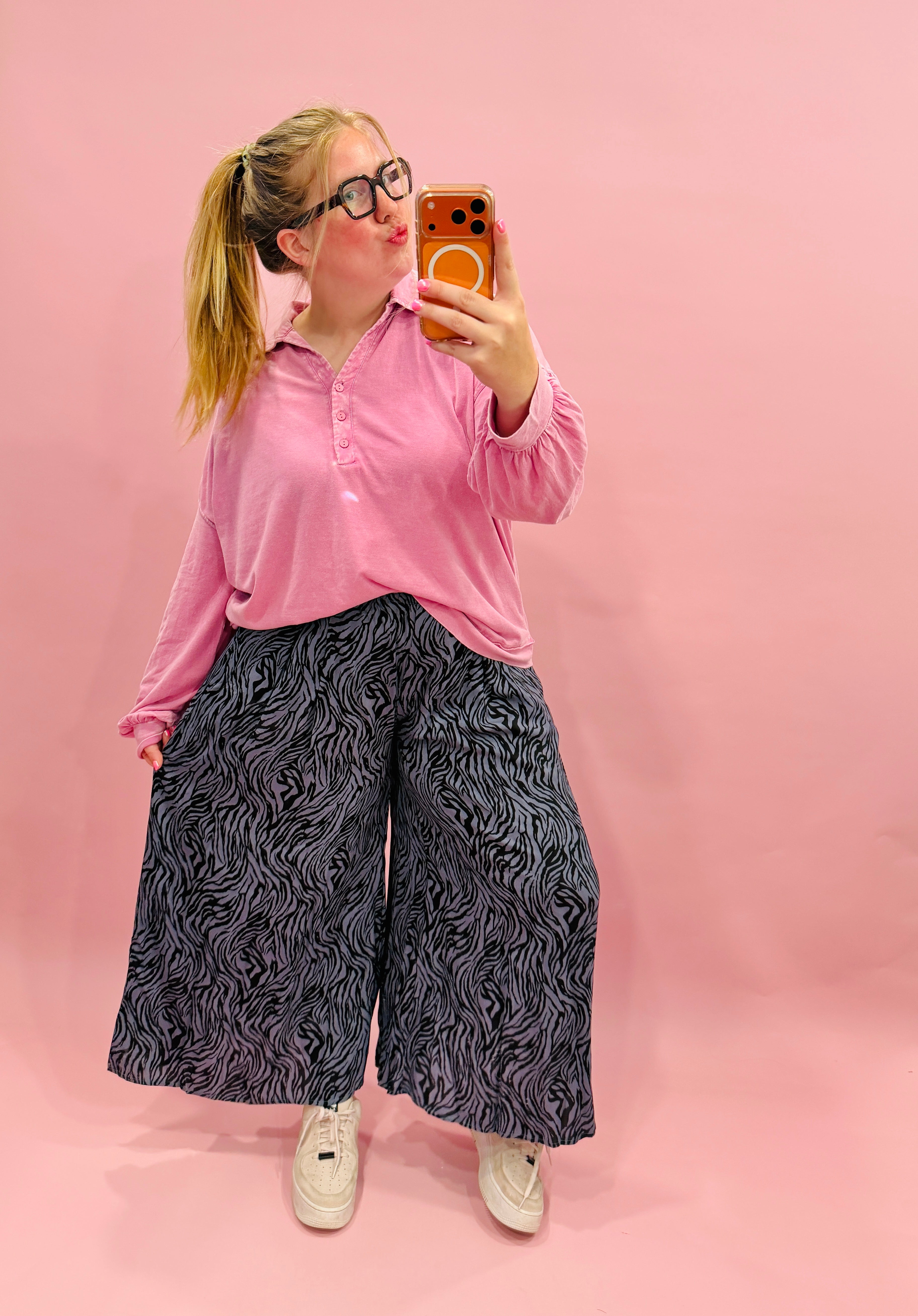 Pink Basic Long Sleeve Tee