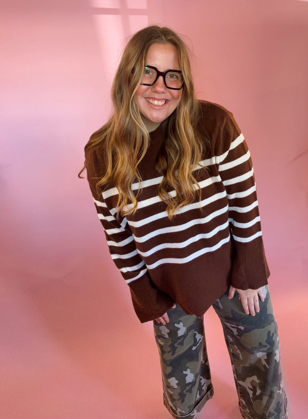 Mocha Striped Sweater