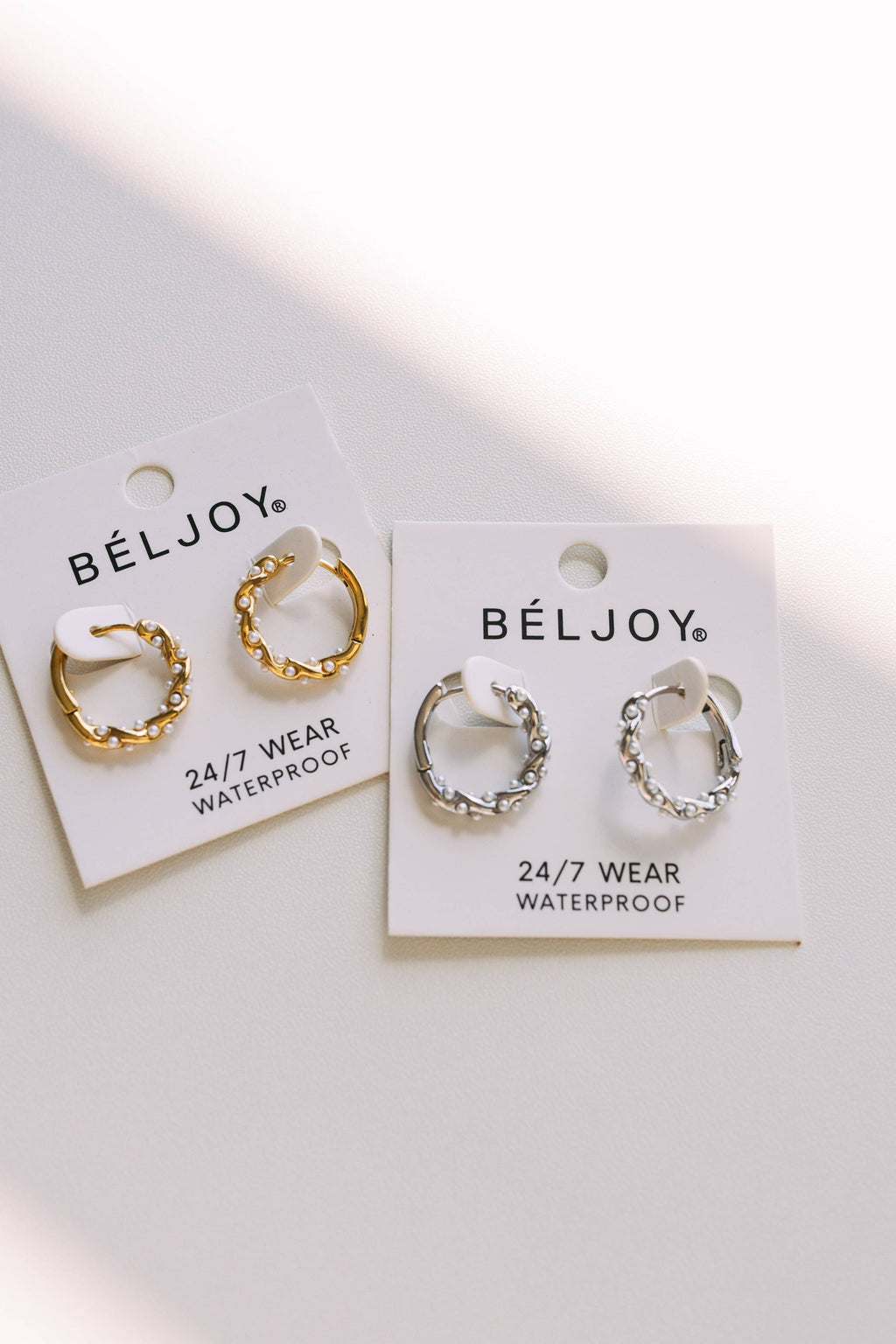 Ellie Pearl Hoop Earrings
