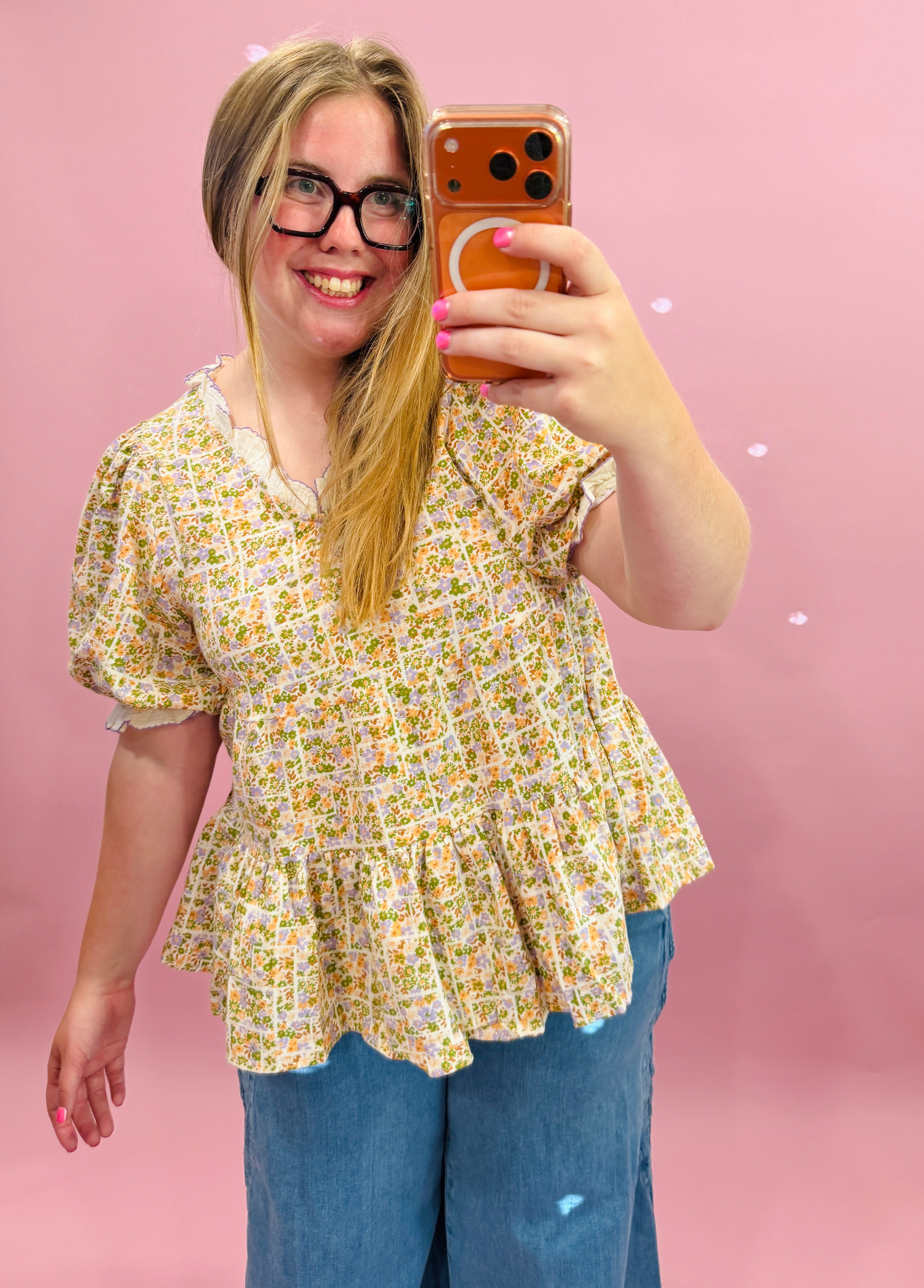 Dainty Meadow Ruffle Top