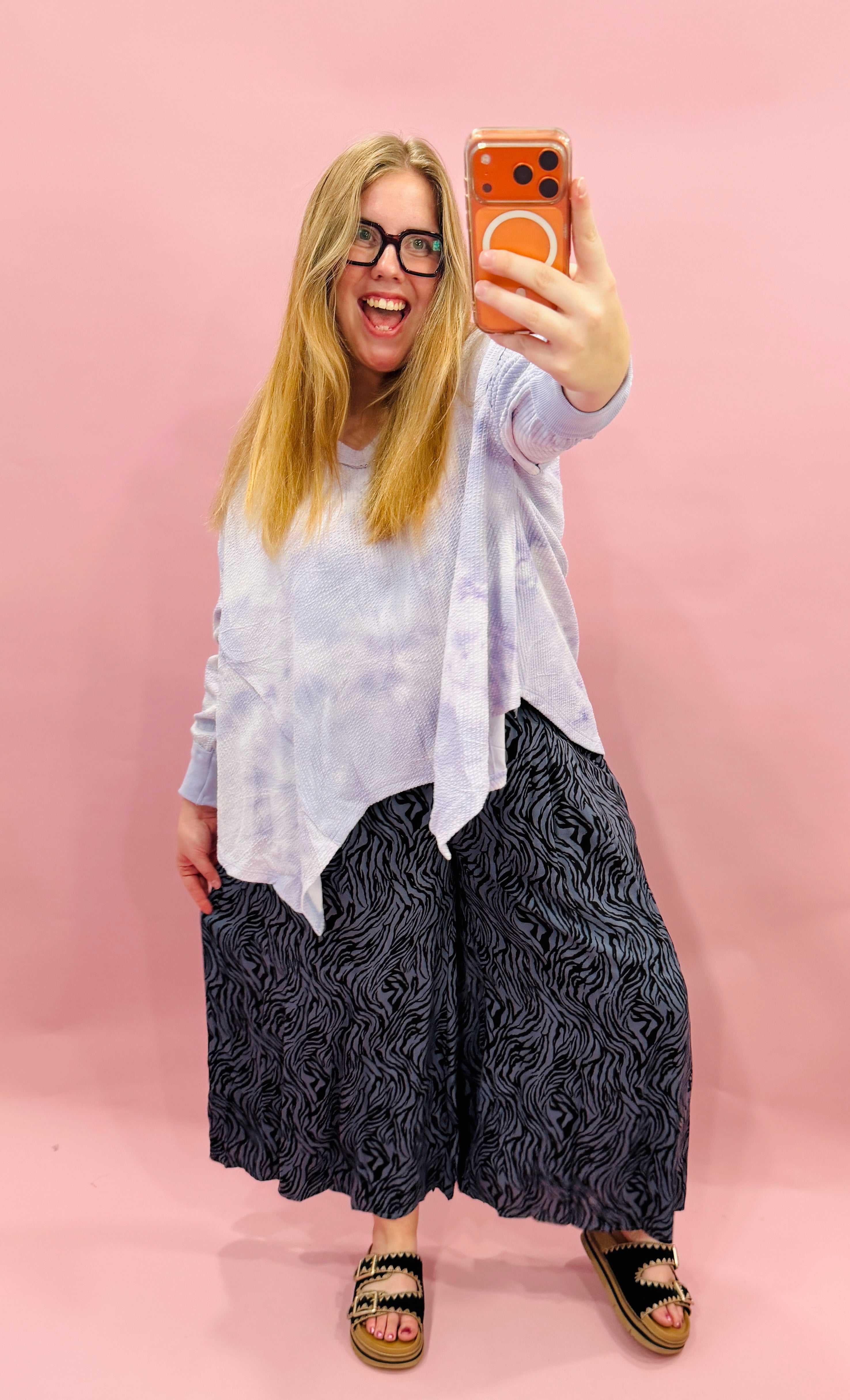 Dreamy Skies Tie-Dye Oversized Crewneck Top