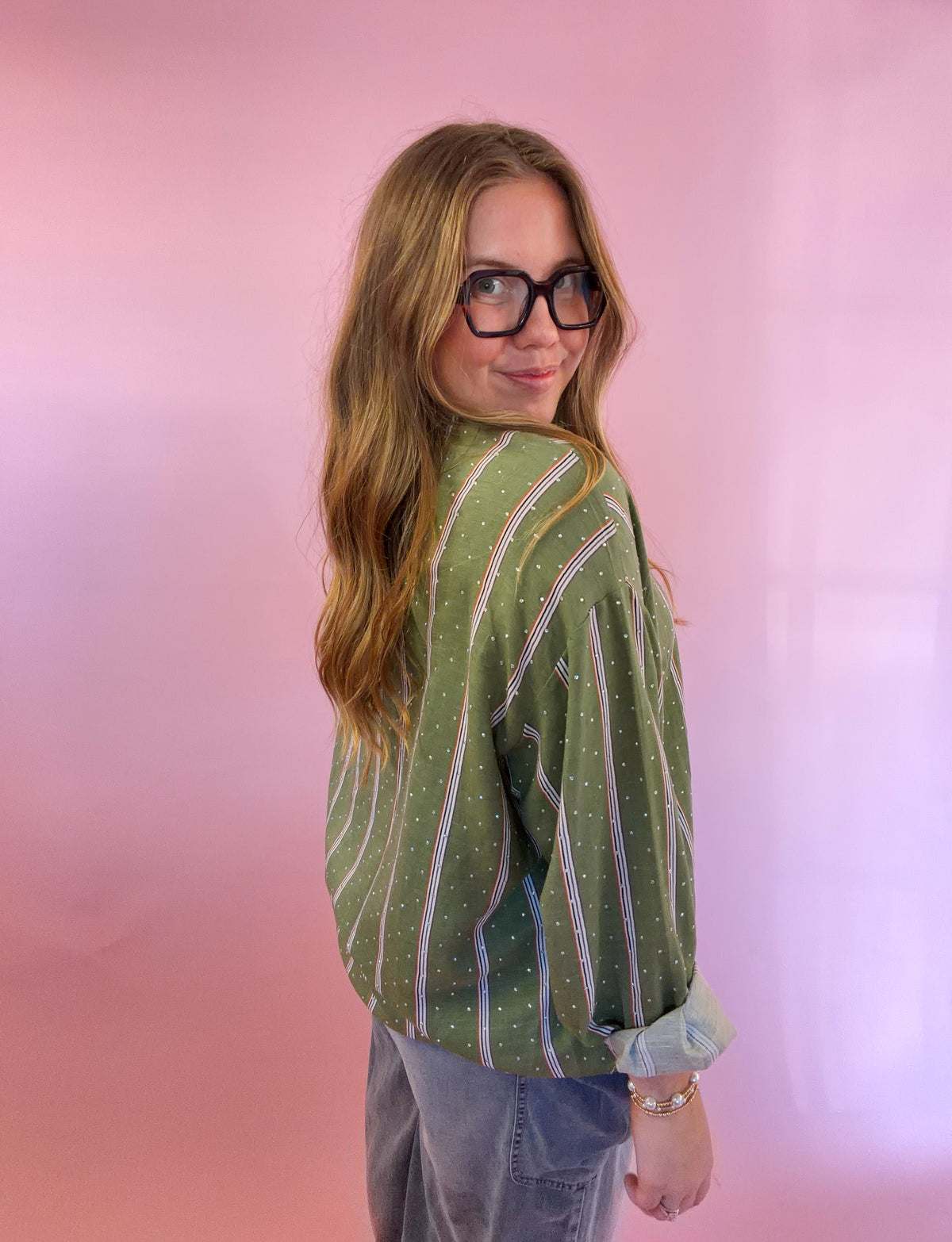 Olive You Button-Up Top