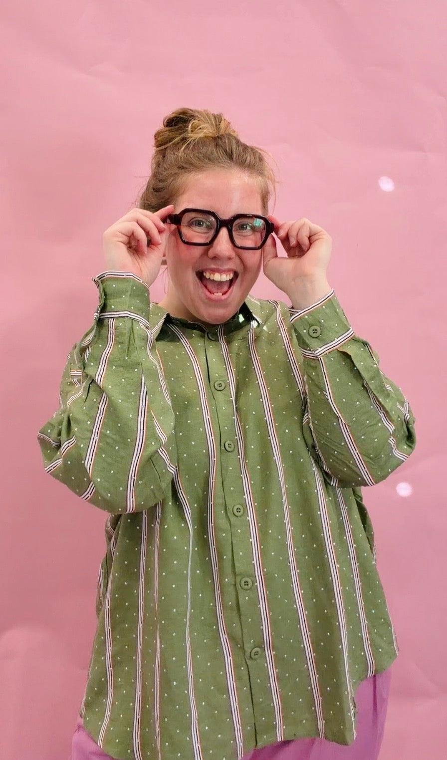 Olive You Button-Up Top