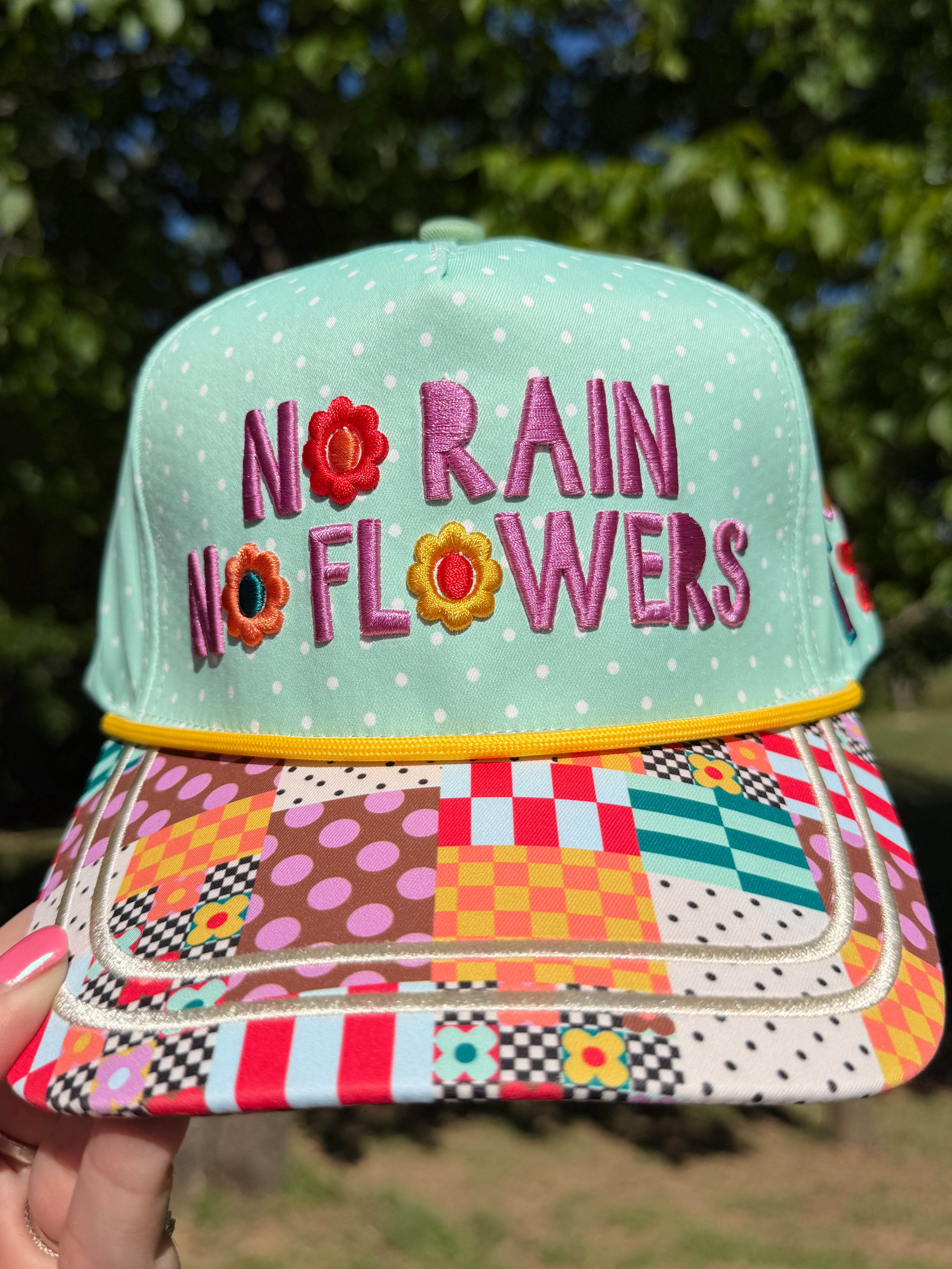 No Rain, No Flowers Trucker Hat
