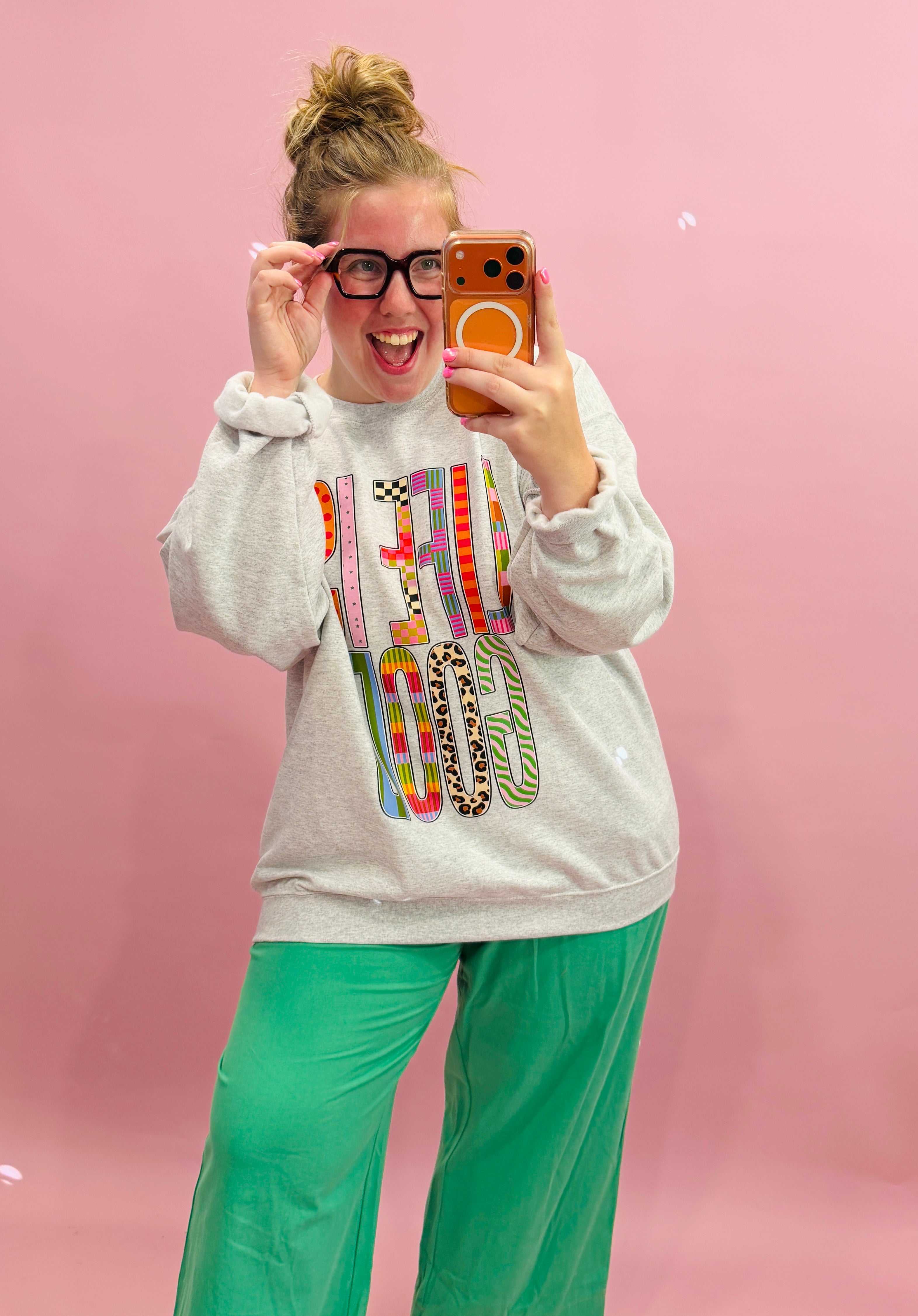 Life Is Good Funky Crewneck