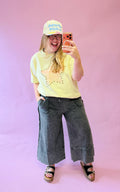 Charcoal Charm Cropped Pants