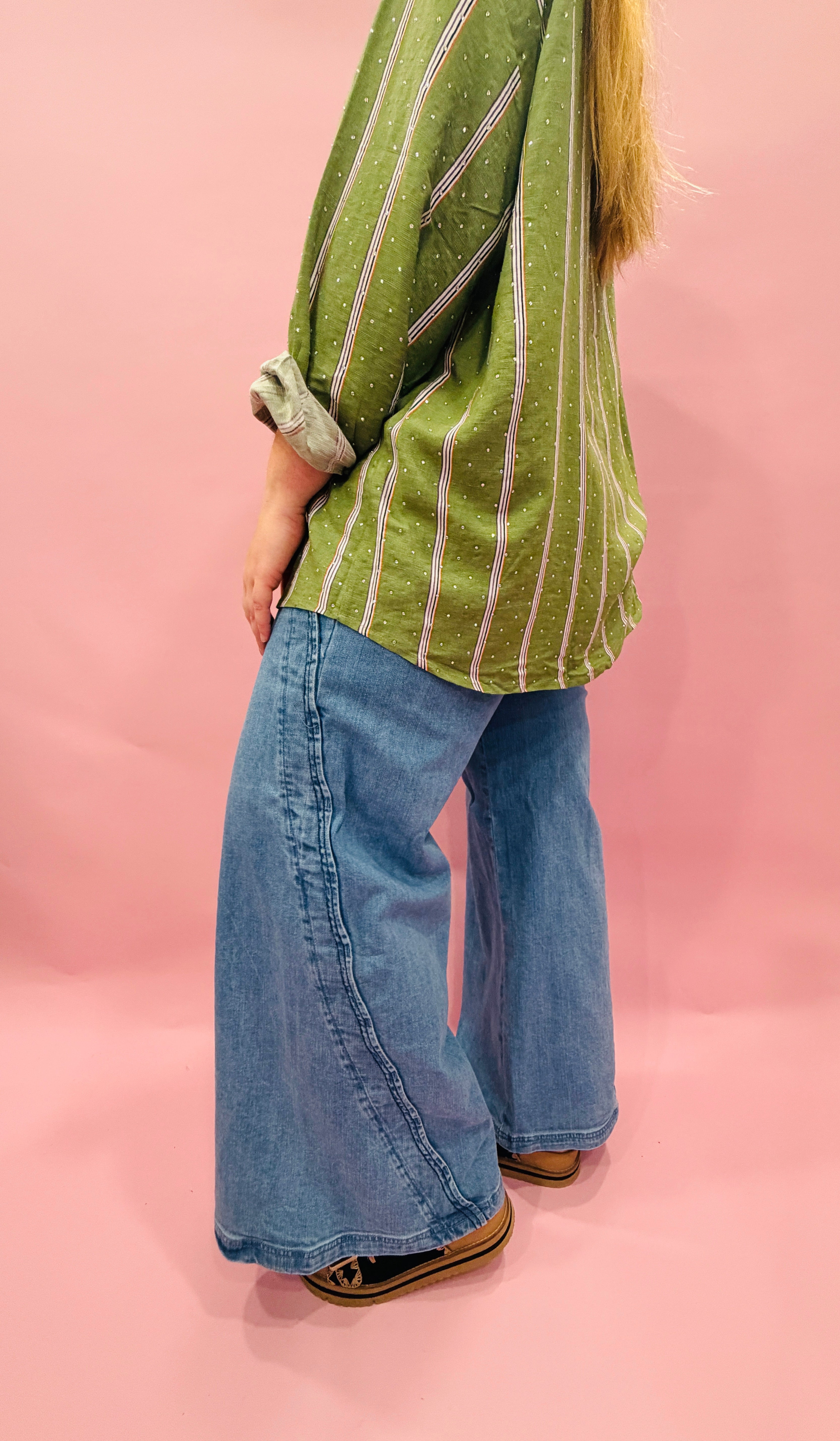 Olive You Button-Up Top