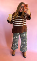 Mocha Striped Sweater