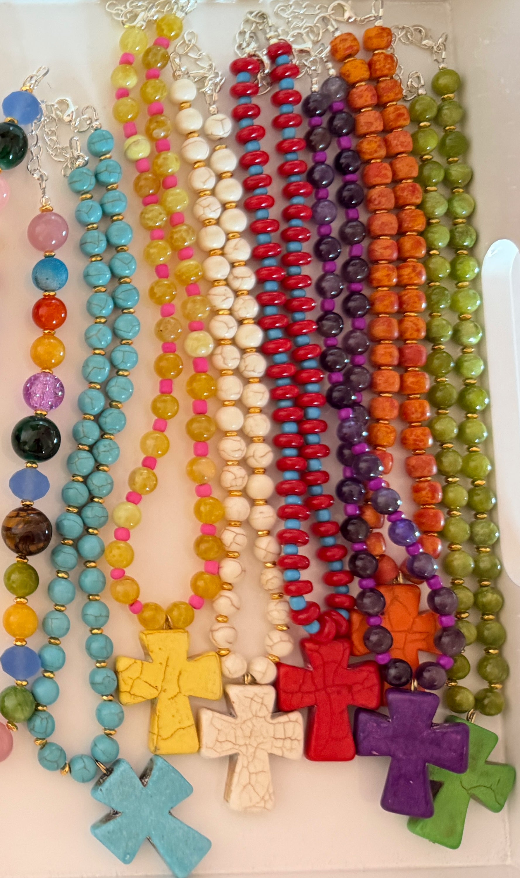 grace in color cross necklace