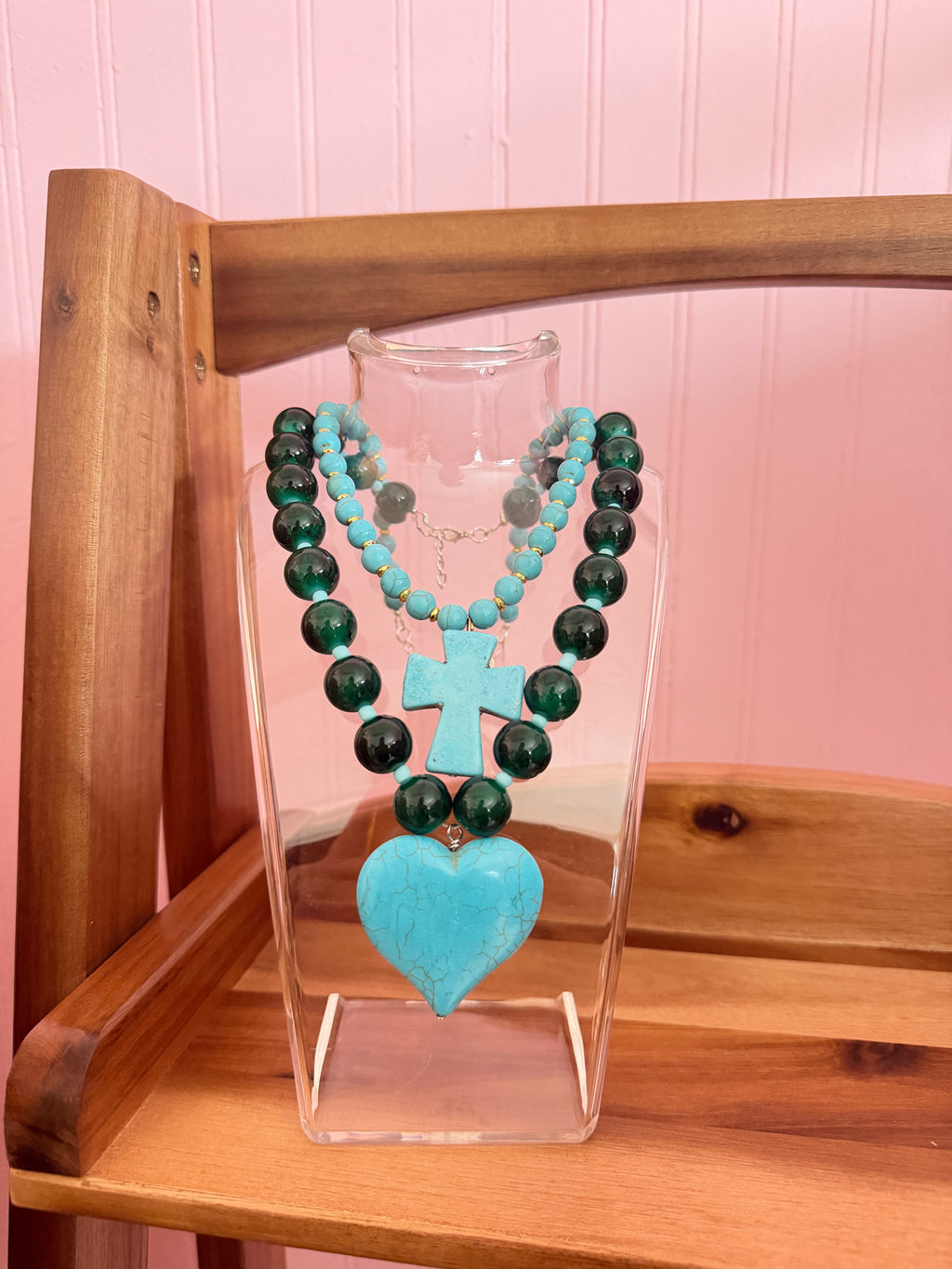grace in color cross necklace