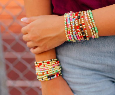 The Rainbow & Gold Confetti Bracelet