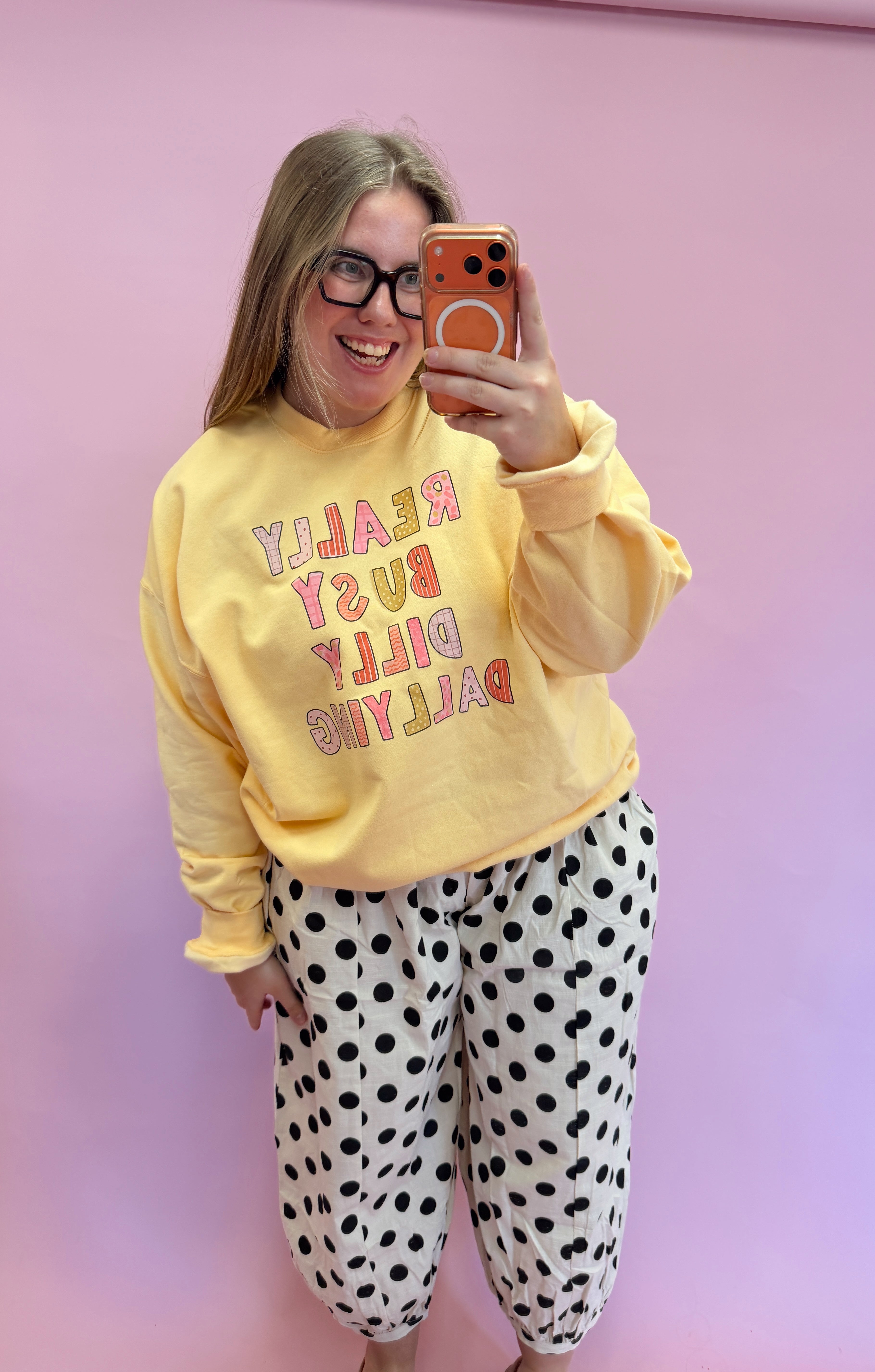 Really Busy Dilly Dallying Crewneck
