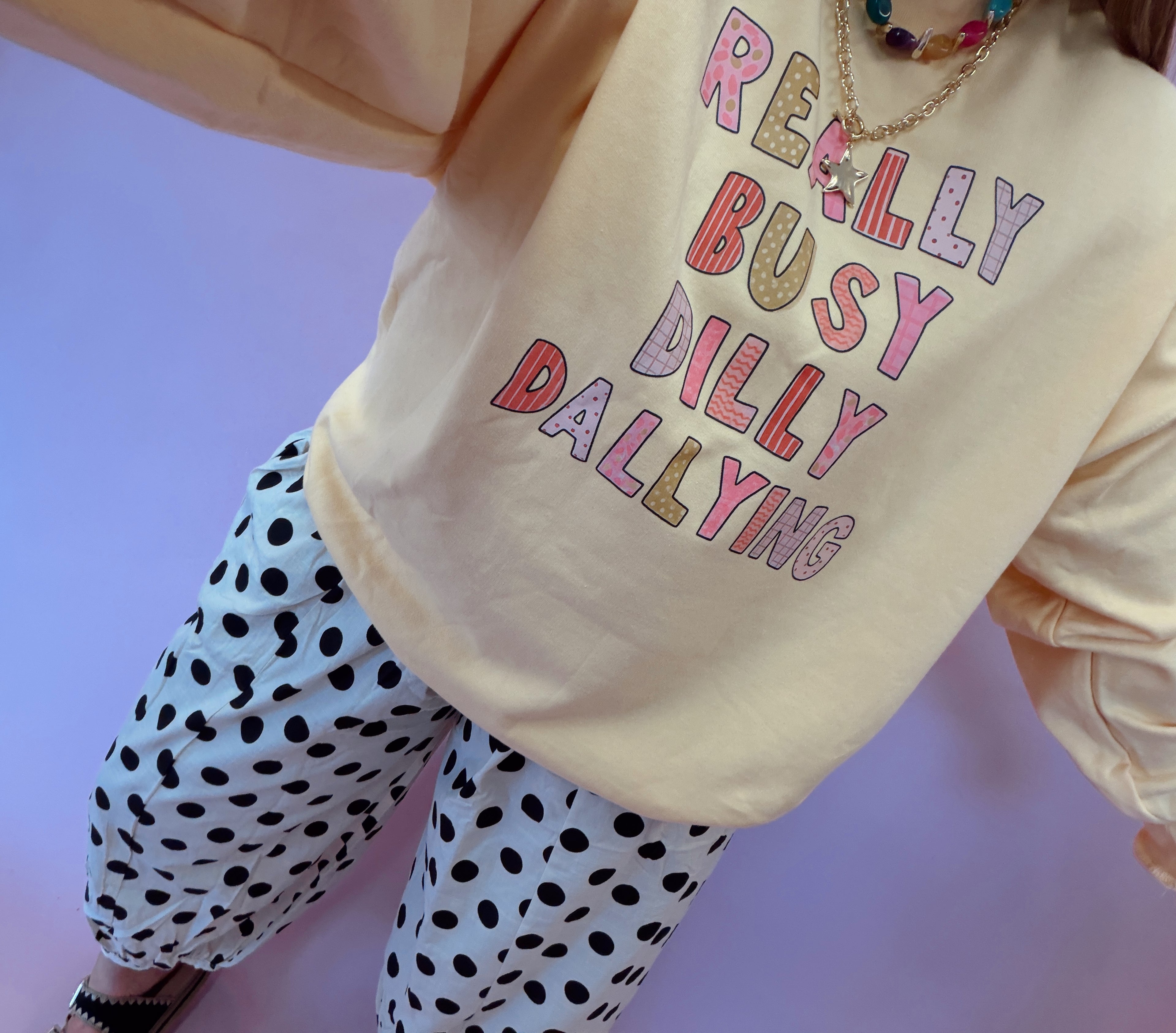 Really Busy Dilly Dallying Crewneck
